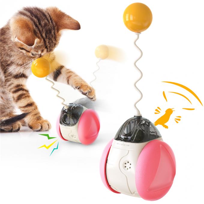 완구를 훈련시키는 새로운 전기 자동 회전하는 체조 선수 고양이 장난감 상호 작용하는 개박하 Cat
