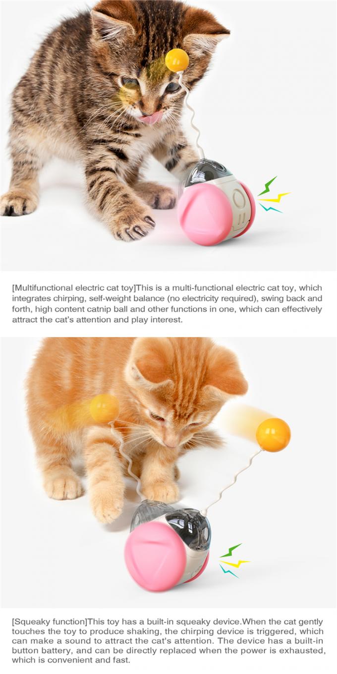 완구를 훈련시키는 새로운 전기 자동 회전하는 체조 선수 고양이 장난감 상호 작용하는 개박하 Cat